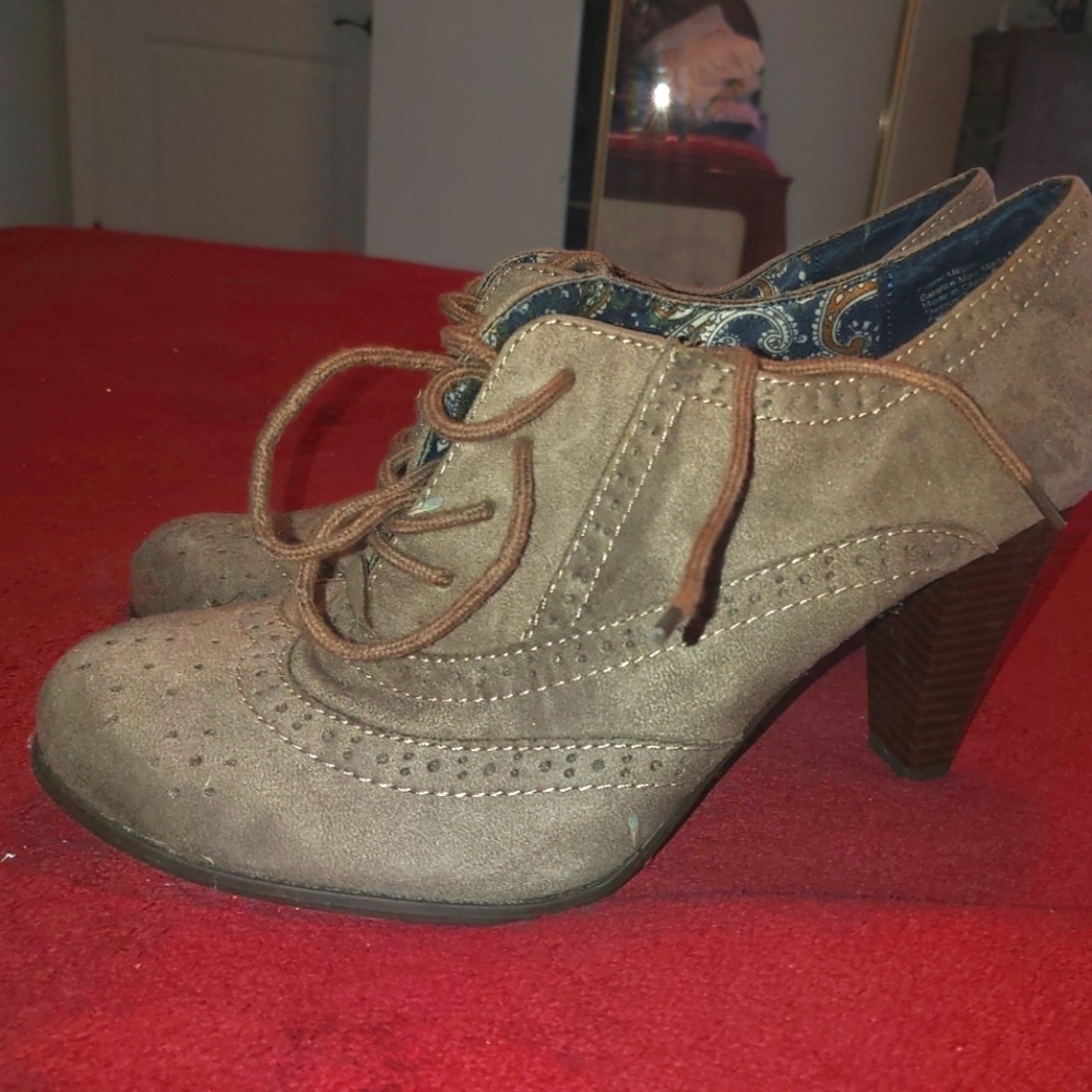 Fioni Brown High Heeled Short Boots